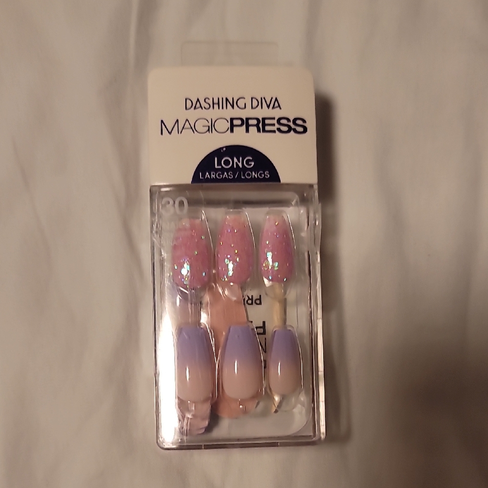 MagicPress Long Nails - Pink and Purple